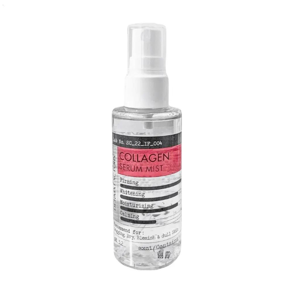 Уцінка! Зволожувальна сироватка-міст для обличчя Derma Factory Collagen Serum Mist з колагеном, 80 мл